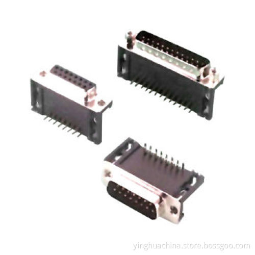D-sub 13.8mm Stamped Pin PCB 9/15/25/37pins Connectors, Right Angle, Male/Female Type 0552New